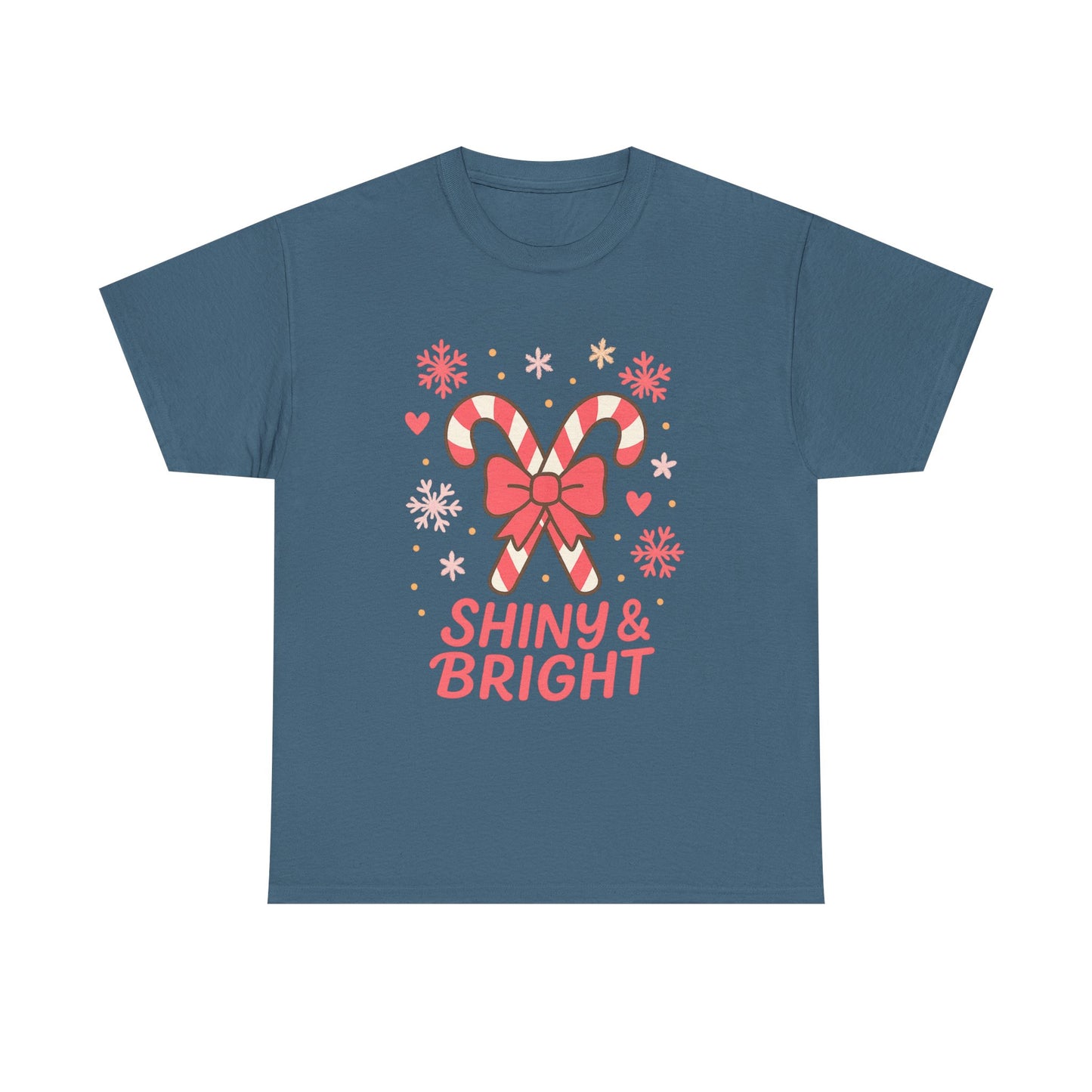 Candy Cane Christmas Tee, Holiday Shirt, Festive Unisex Cotton Tee, Merry and Bright T-Shirt, Gift for Christmas, Winter Apparel