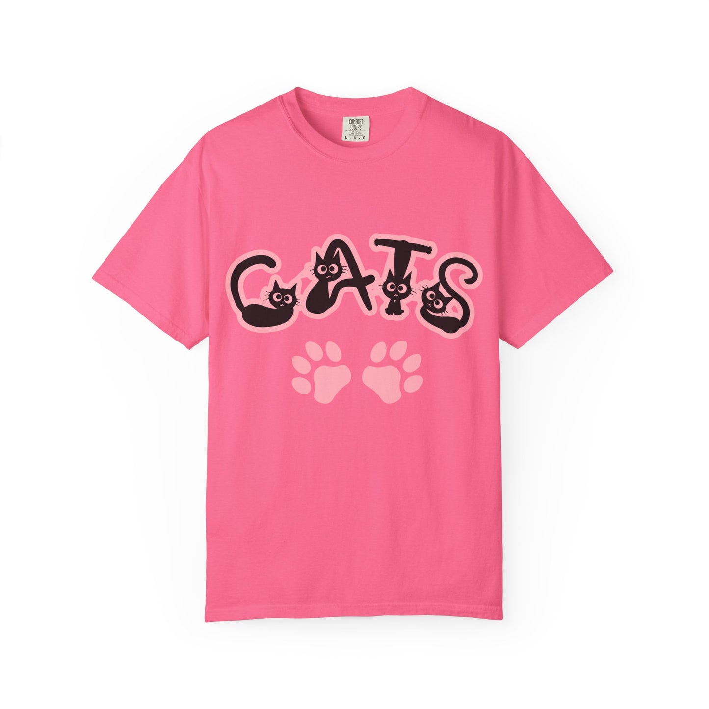 Cat Lover Unisex T-shirt with CATS Font Design