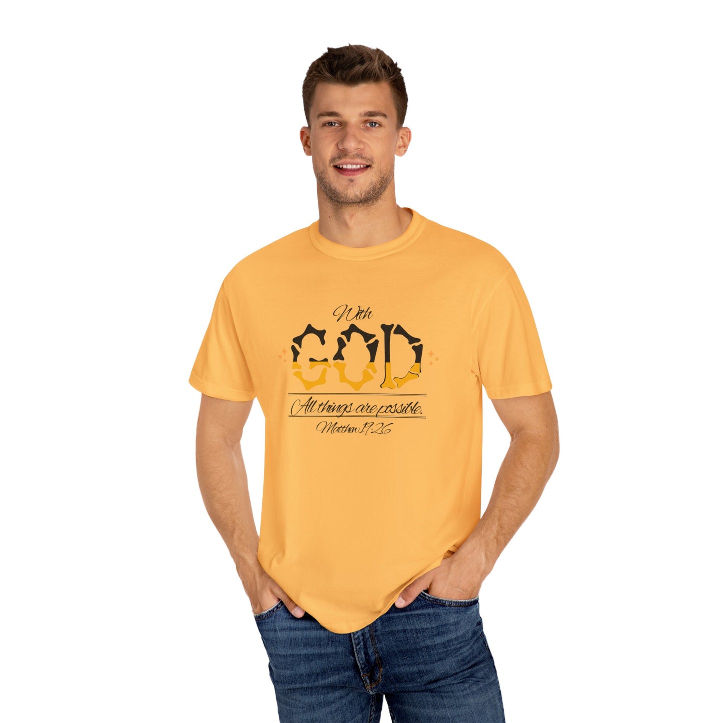 Hope-filled Unisex T-shirt with Matthew 29:16 Scripture