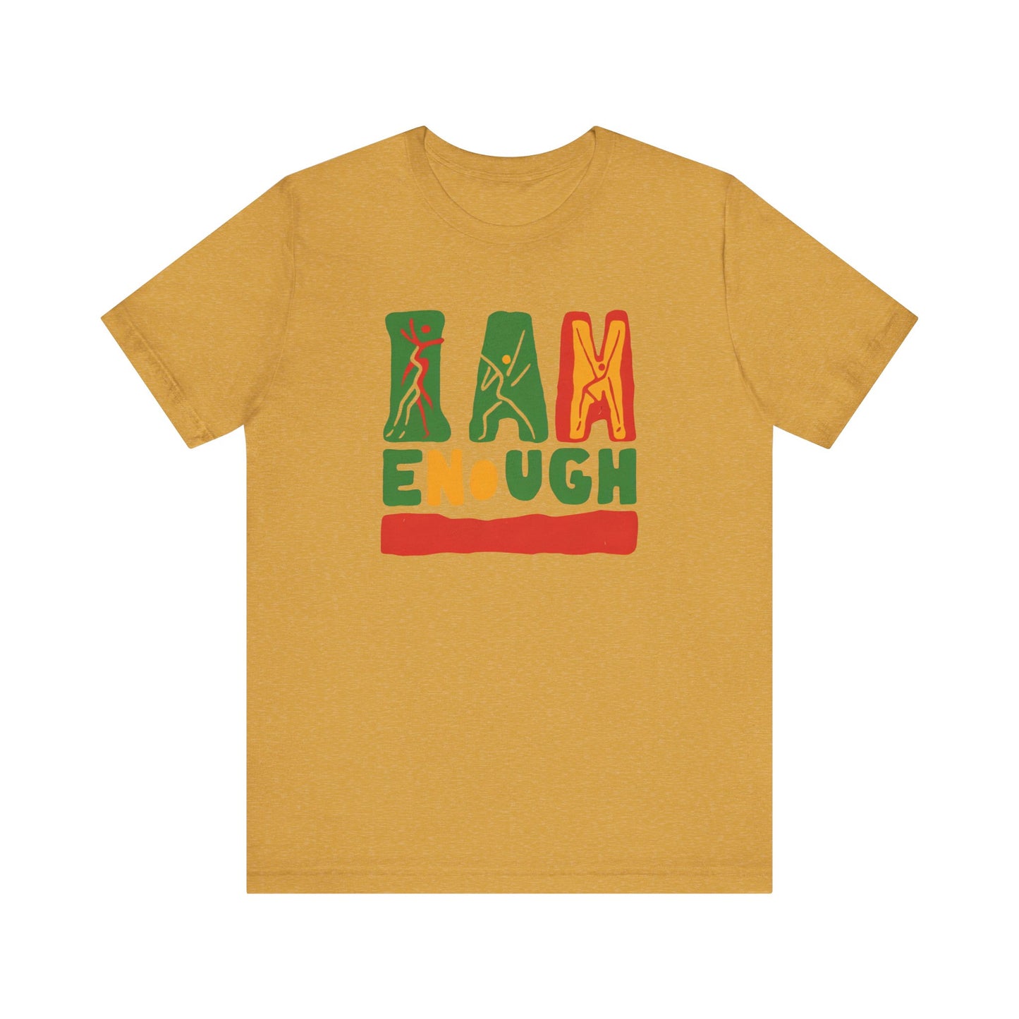 'I AM ENOUGH' Tee in Abstract in African Colors