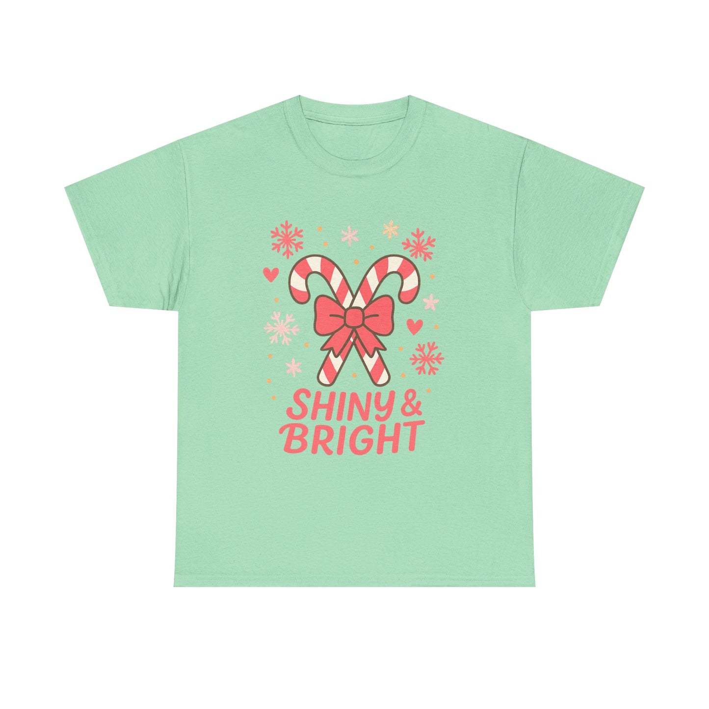 Candy Cane Christmas Tee, Holiday Shirt, Festive Unisex Cotton Tee, Merry and Bright T-Shirt, Gift for Christmas, Winter Apparel