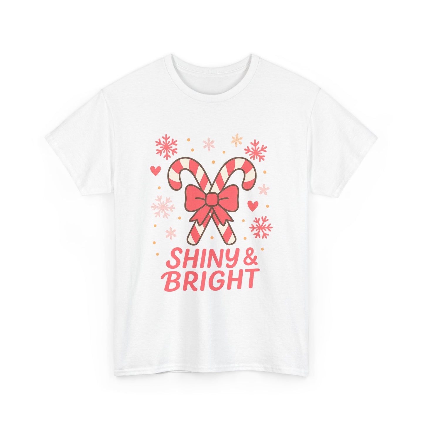 Candy Cane Christmas Tee, Holiday Shirt, Festive Unisex Cotton Tee, Merry and Bright T-Shirt, Gift for Christmas, Winter Apparel