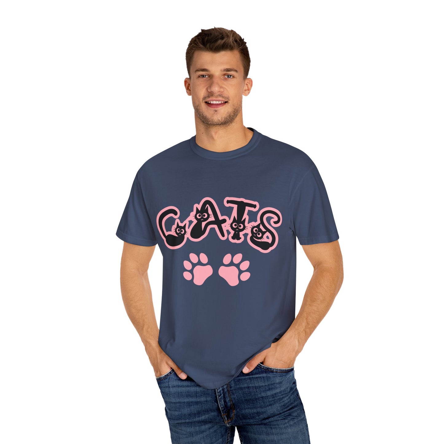 Cat Lover Unisex T-shirt with CATS Font Design