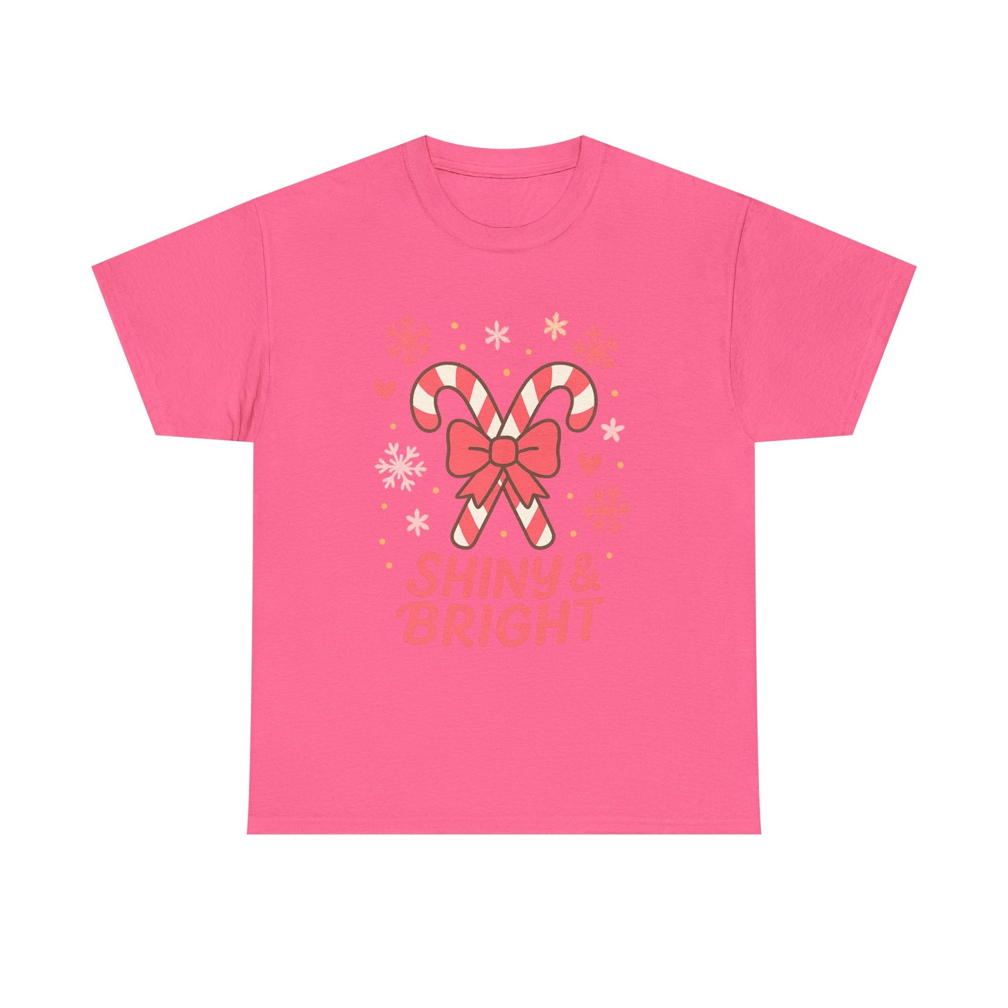 Candy Cane Christmas Tee, Holiday Shirt, Festive Unisex Cotton Tee, Merry and Bright T-Shirt, Gift for Christmas, Winter Apparel