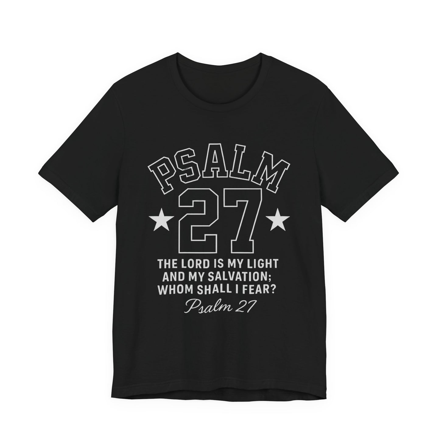 Unisex Jersey Tee - PSALM 27 Sporty Jersey Style Shirt