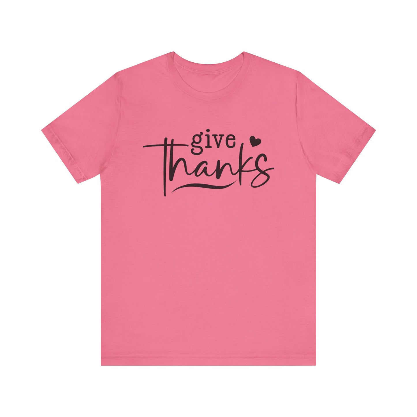 T-Shirt Give Thanks Simple Bold Unisex Tee