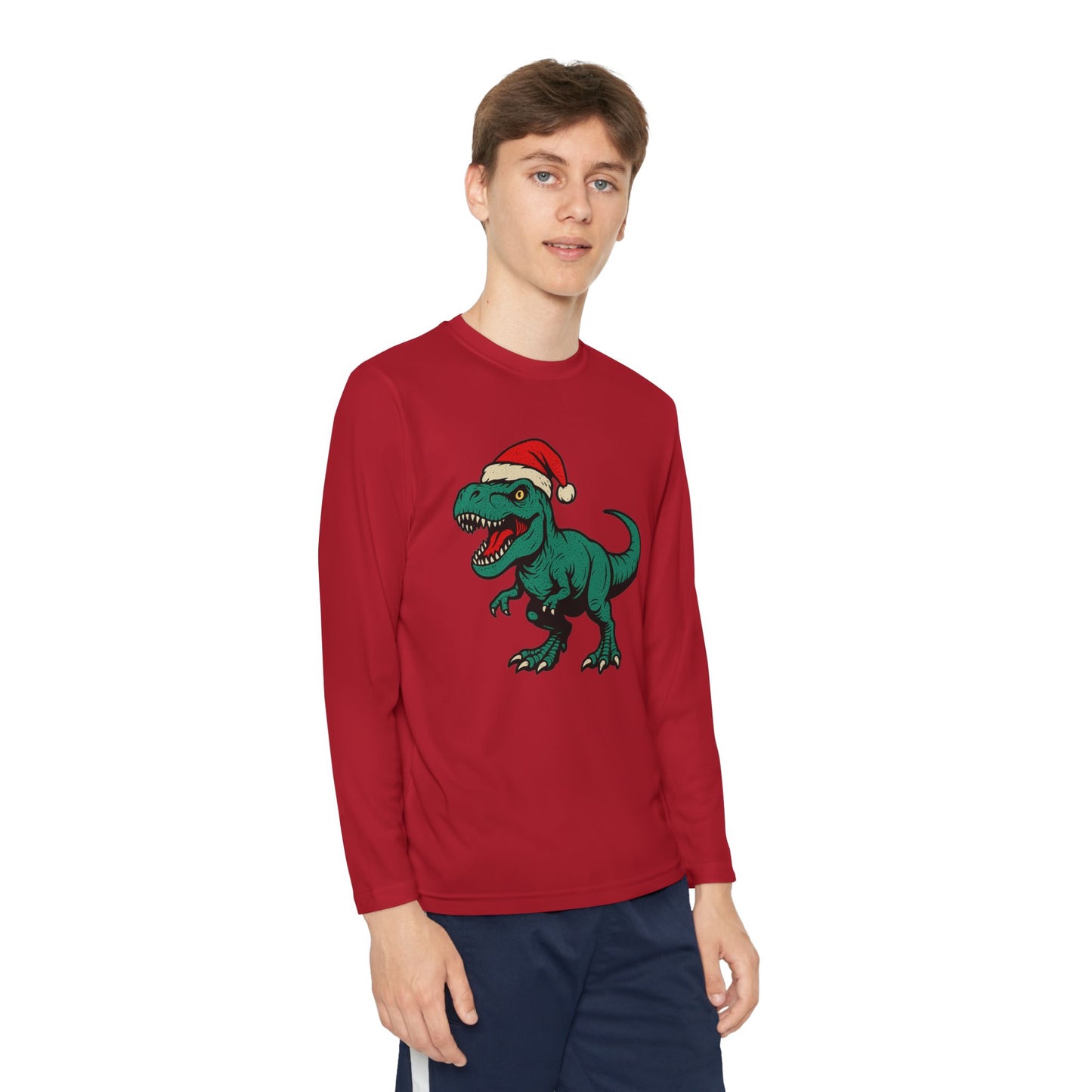 Long Sleeve Dinosaur Holiday Tee