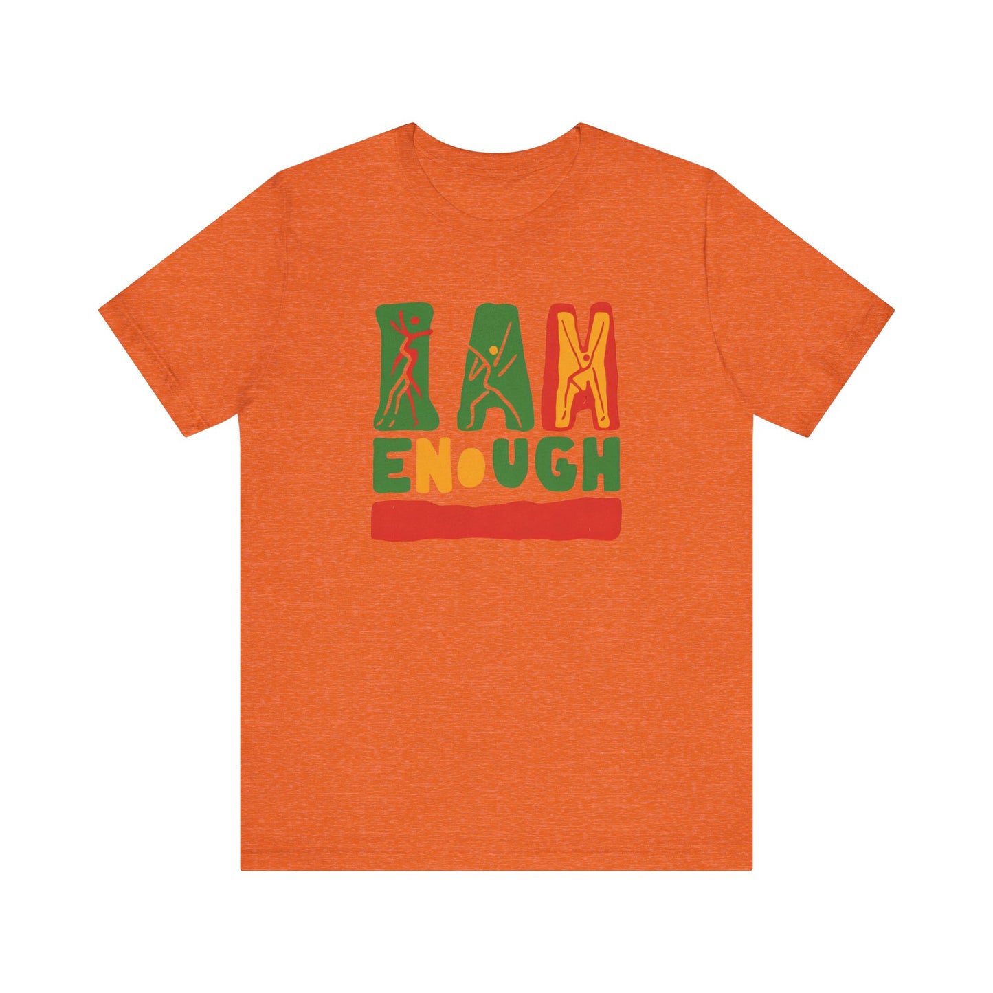 'I AM ENOUGH' Tee in Abstract in African Colors