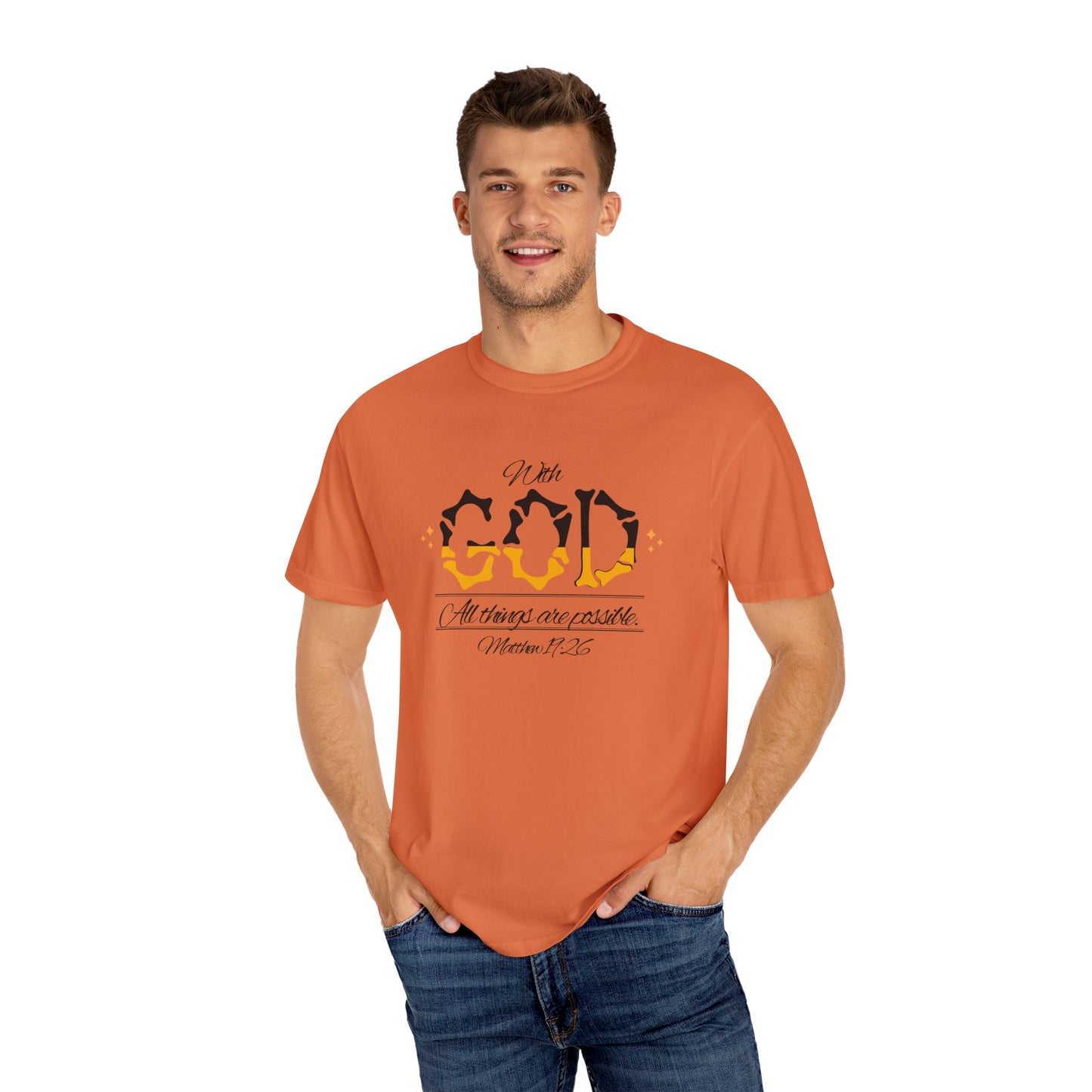 Hope-filled Unisex T-shirt with Matthew 29:16 Scripture