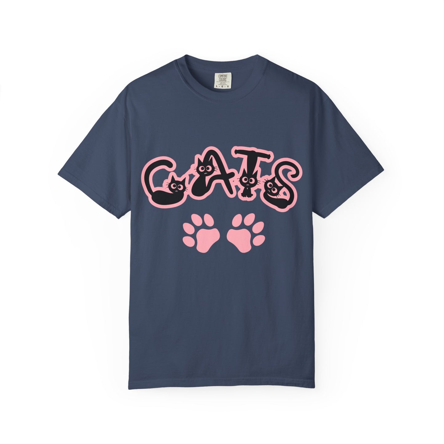 Cat Lover Unisex T-shirt with CATS Font Design