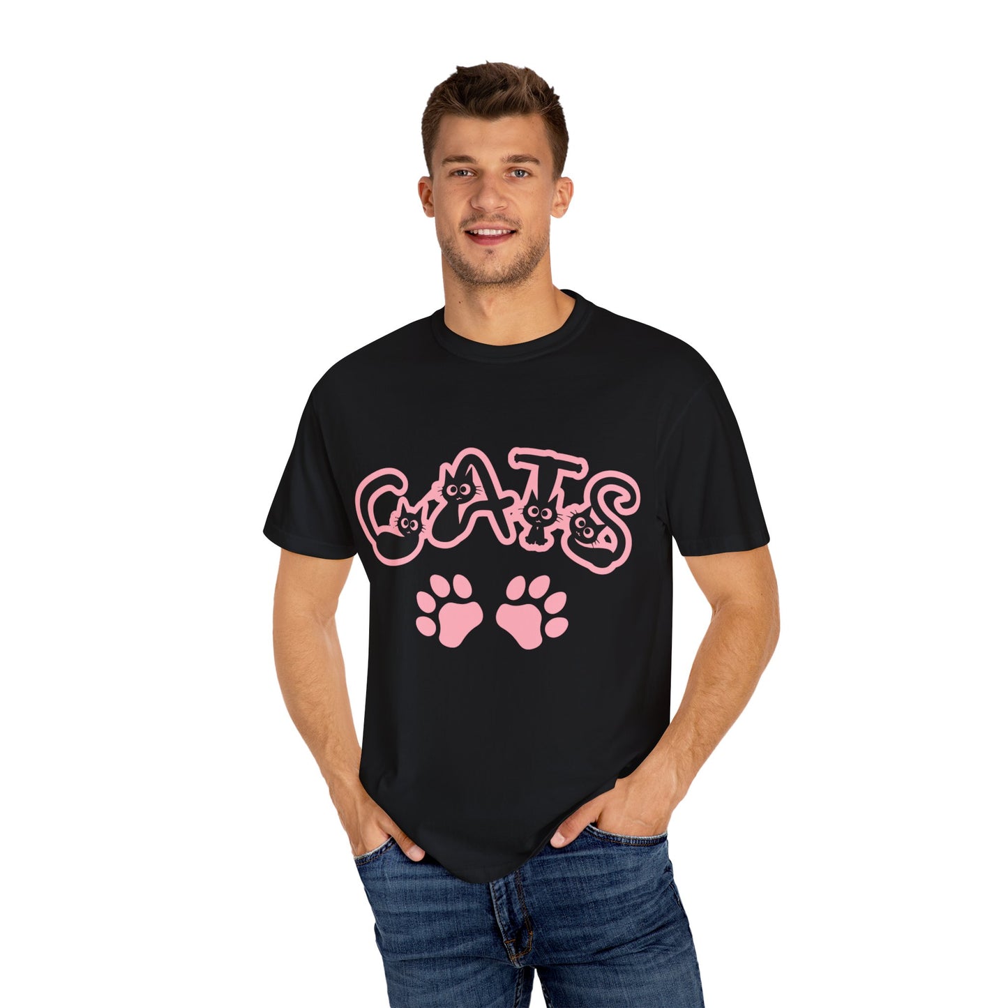 Cat Lover Unisex T-shirt with CATS Font Design