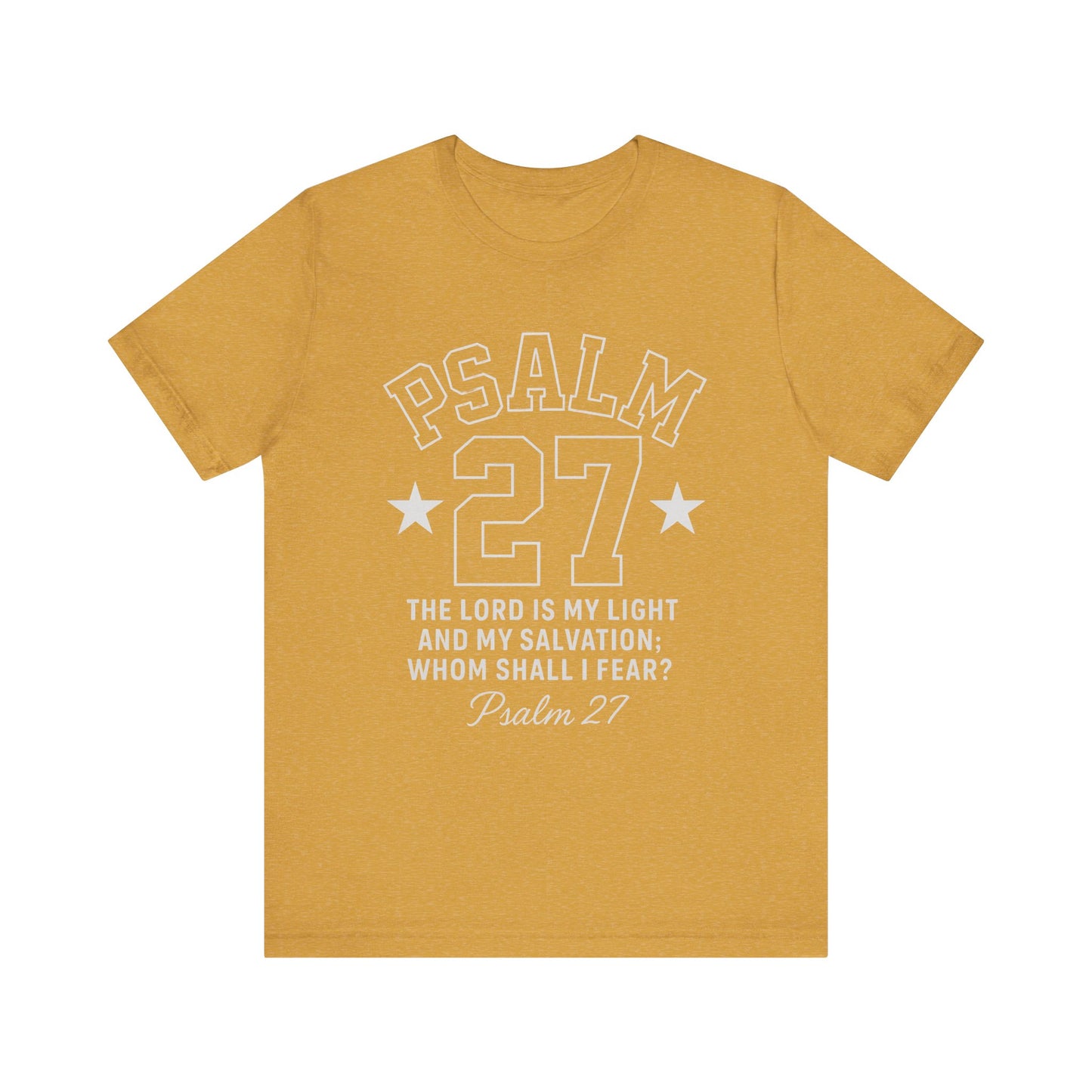 Unisex Jersey Tee - PSALM 27 Sporty Jersey Style Shirt