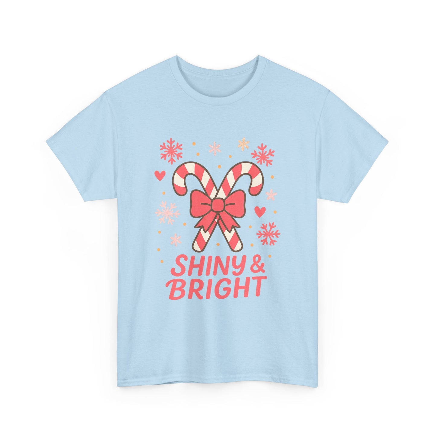 Candy Cane Christmas Tee, Holiday Shirt, Festive Unisex Cotton Tee, Merry and Bright T-Shirt, Gift for Christmas, Winter Apparel