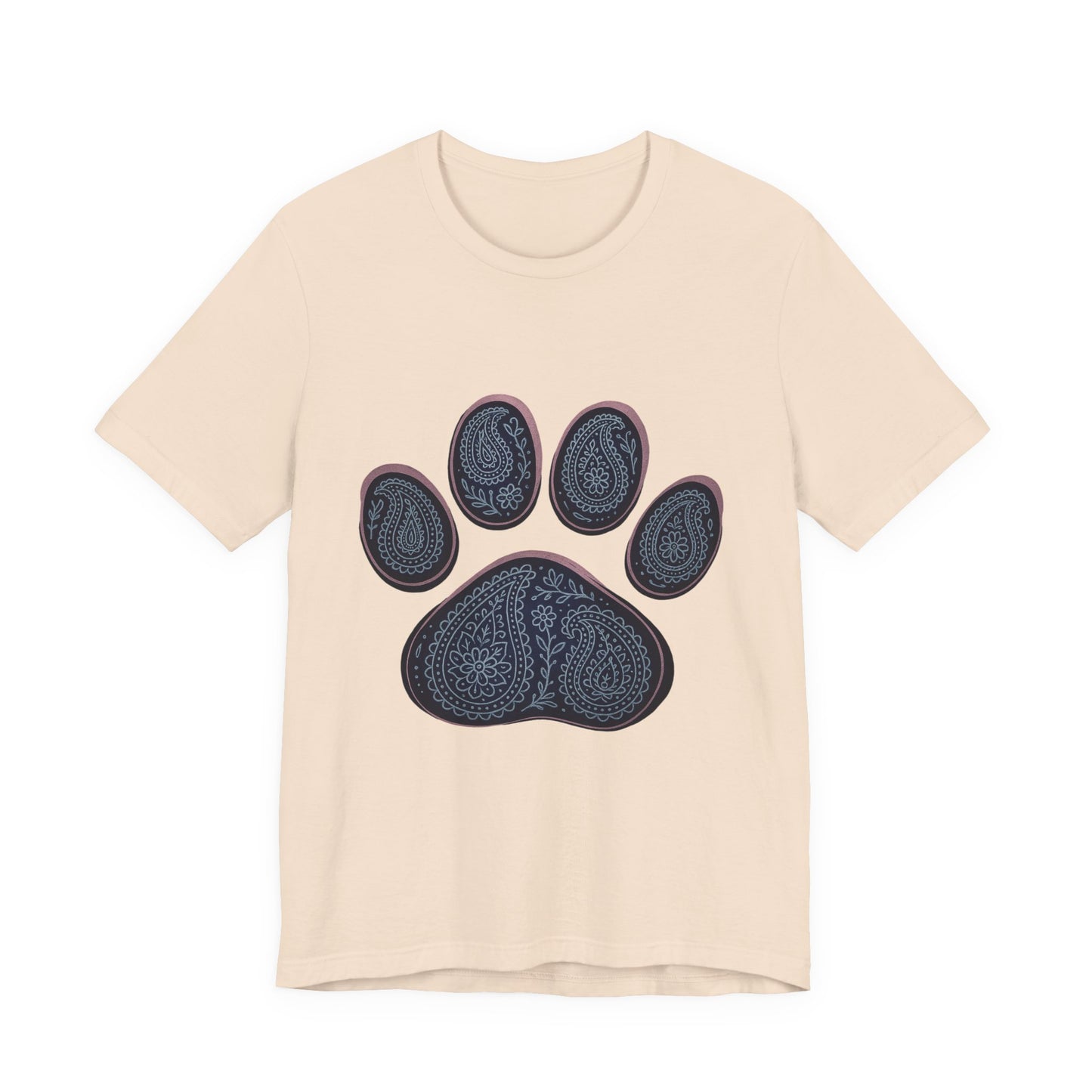 Blue Paisley Paw Tee