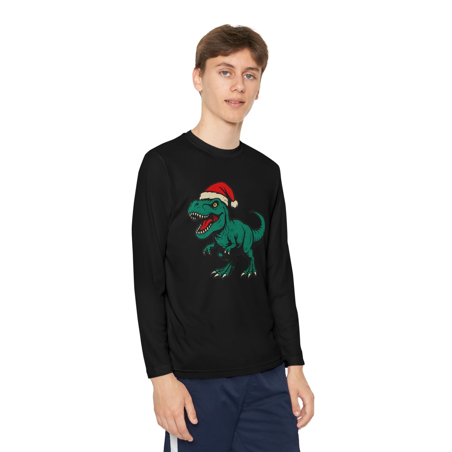 Long Sleeve Dinosaur Holiday Tee