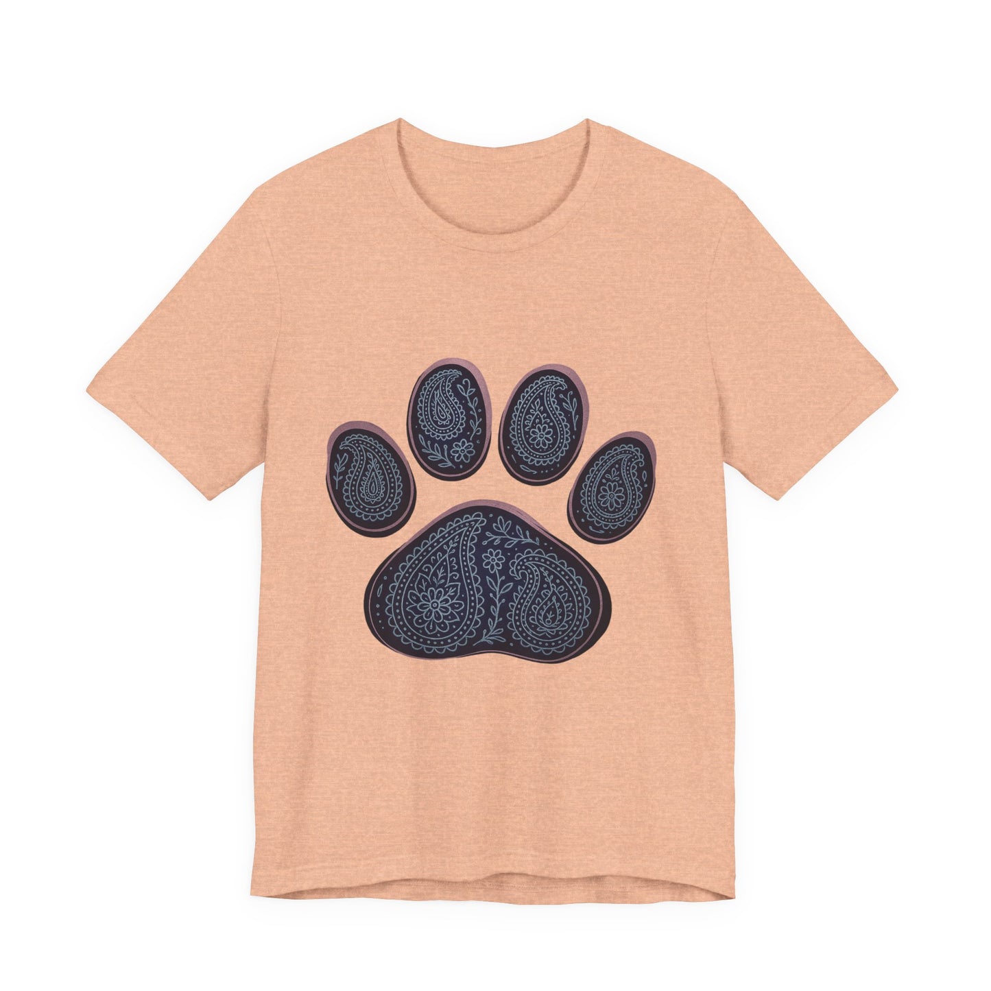 Blue Paisley Paw Tee