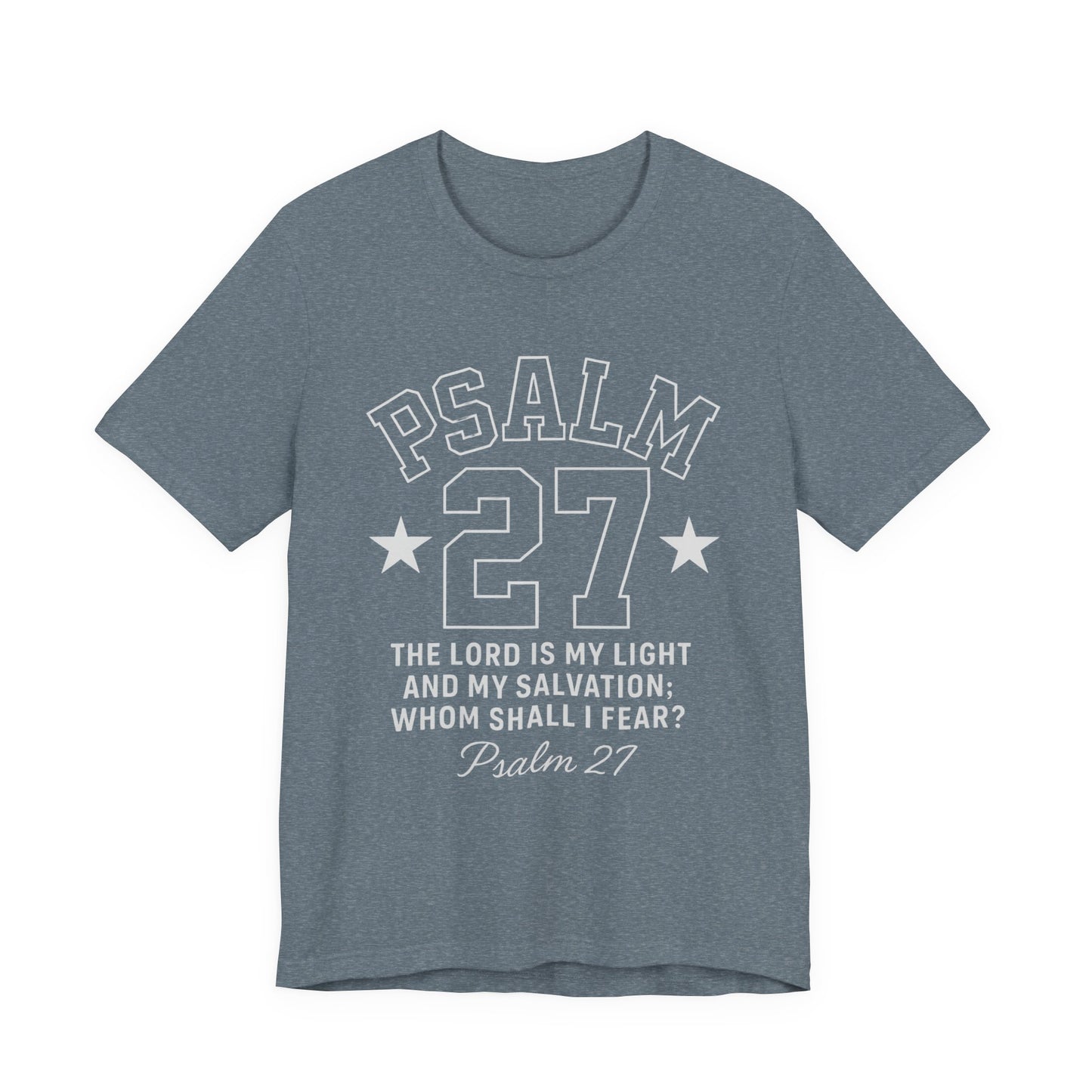 Unisex Jersey Tee - PSALM 27 Sporty Jersey Style Shirt