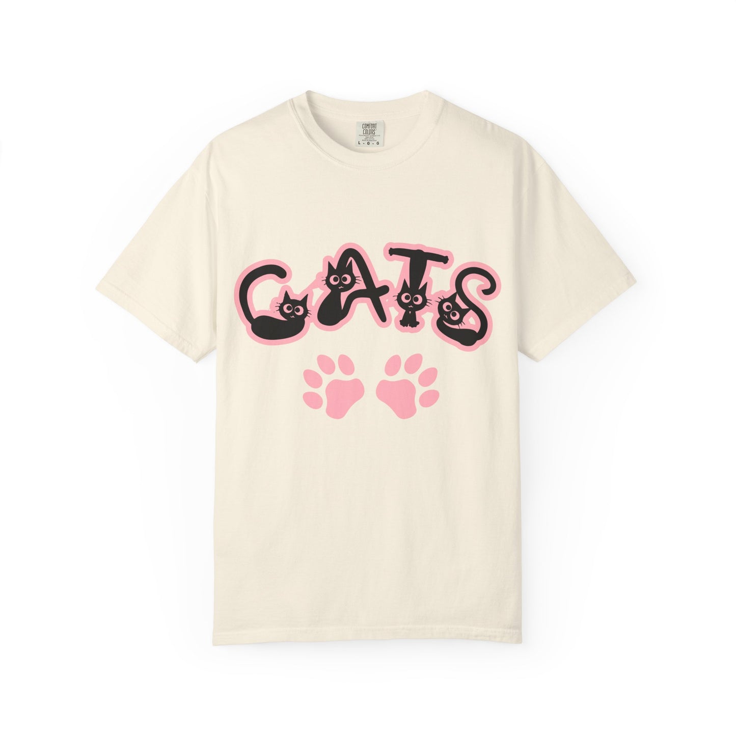 Cat Lover Unisex T-shirt with CATS Font Design