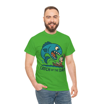 Fishing Cartoon Tee Shirt - Catch of the Day Unisex