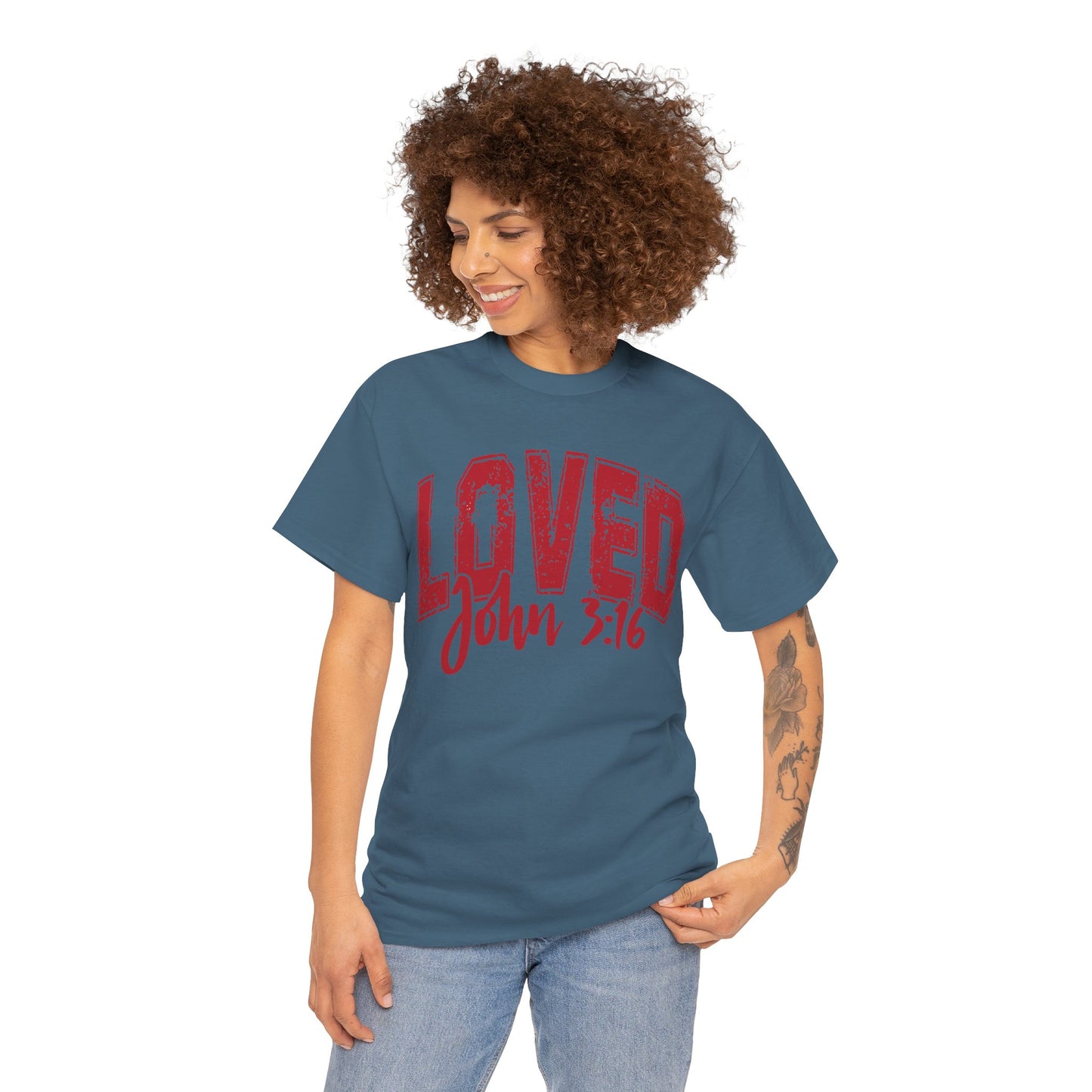 Loved T-Shirt with John 3:16 Scripture Reference