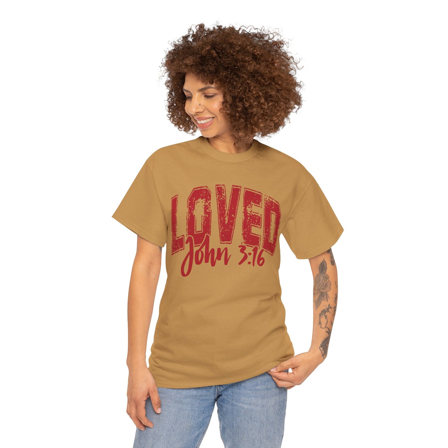 Loved T-Shirt with John 3:16 Scripture Reference