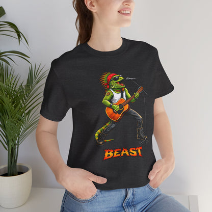 Rock Iguana Guitarist Tee — "Rock. Power. Presence." Beast Graphic Shirt