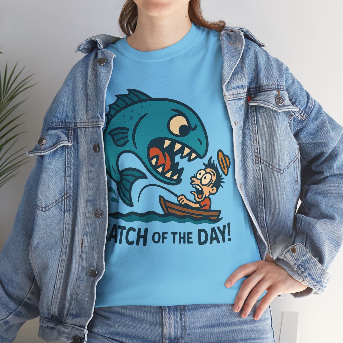 Fishing Cartoon Tee Shirt - Catch of the Day Unisex