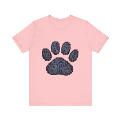 Blue Paisley Paw  Tee