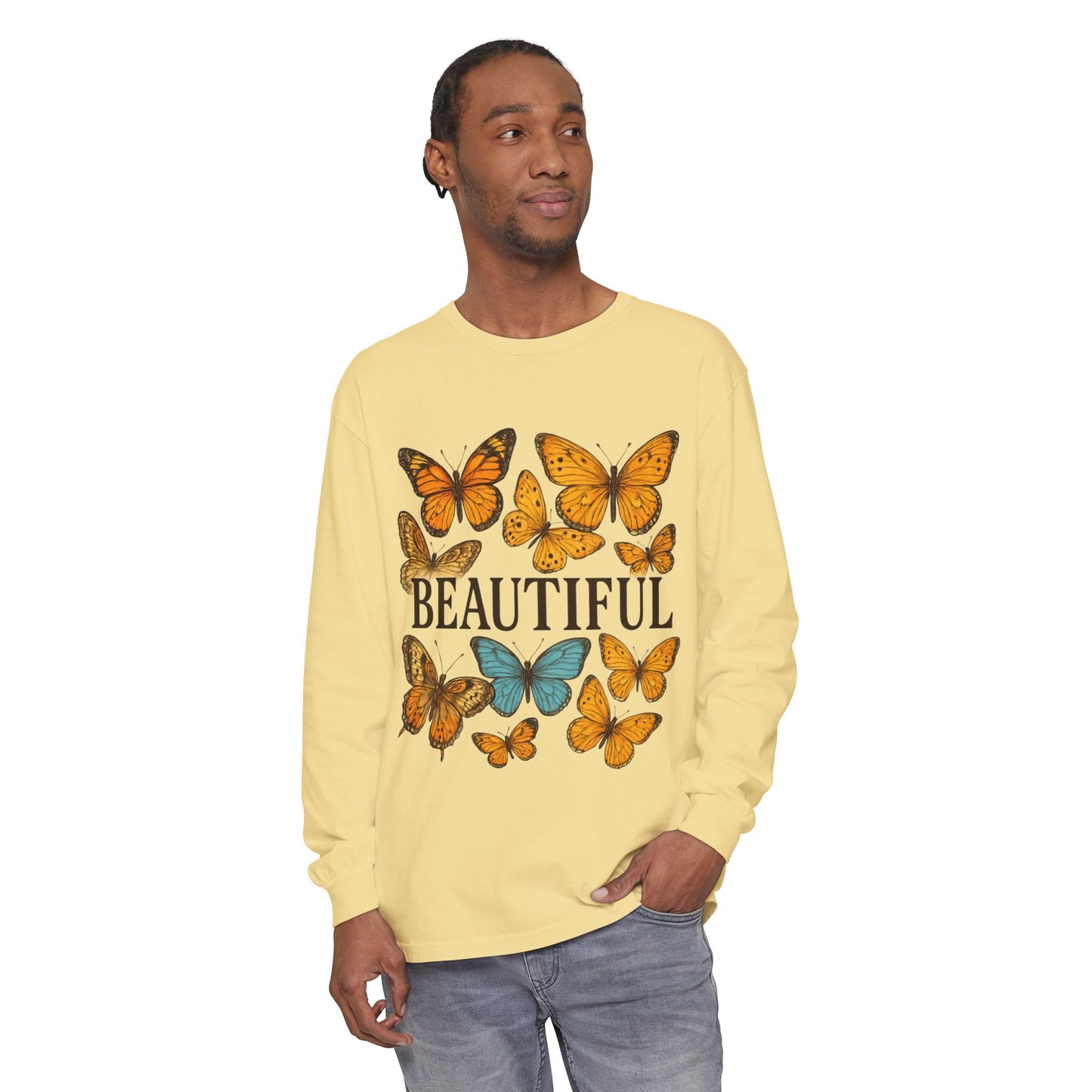 Beautiful Butterfly Long Sleeve T-Shirt, Eco-Friendly Cotton Tee, Casual Wear, Spring Fashion, Gift for Nature Lovers, Comfortable [...]