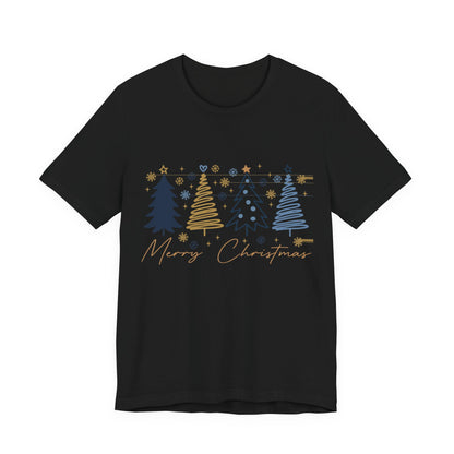 Christmas Tee with Abstract Trees