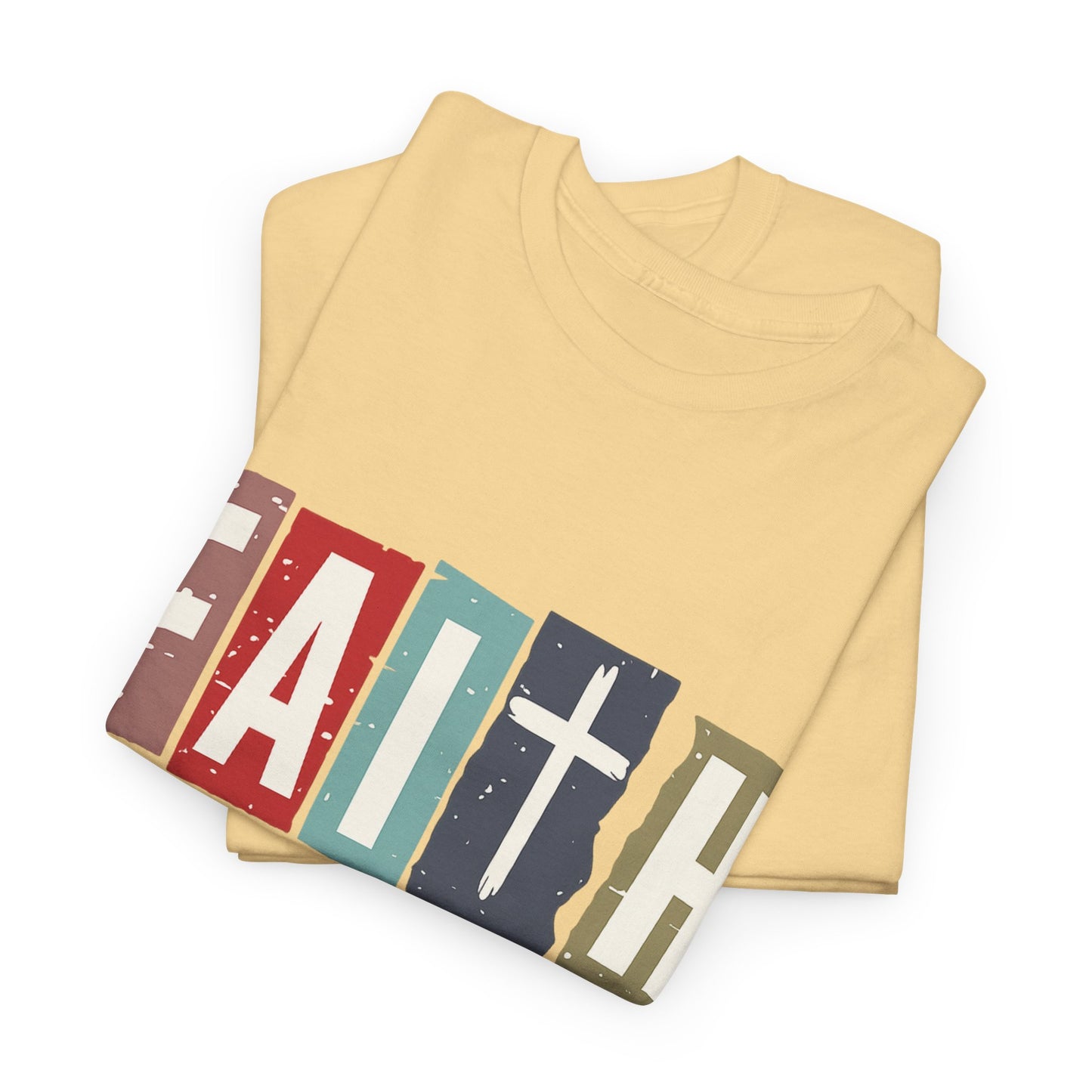 Funky Christian Tee - Colorful FAITH Design - Hebrews 11:1