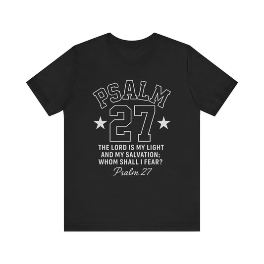 Unisex Jersey Tee - PSALM 27 Sporty Jersey Style Shirt