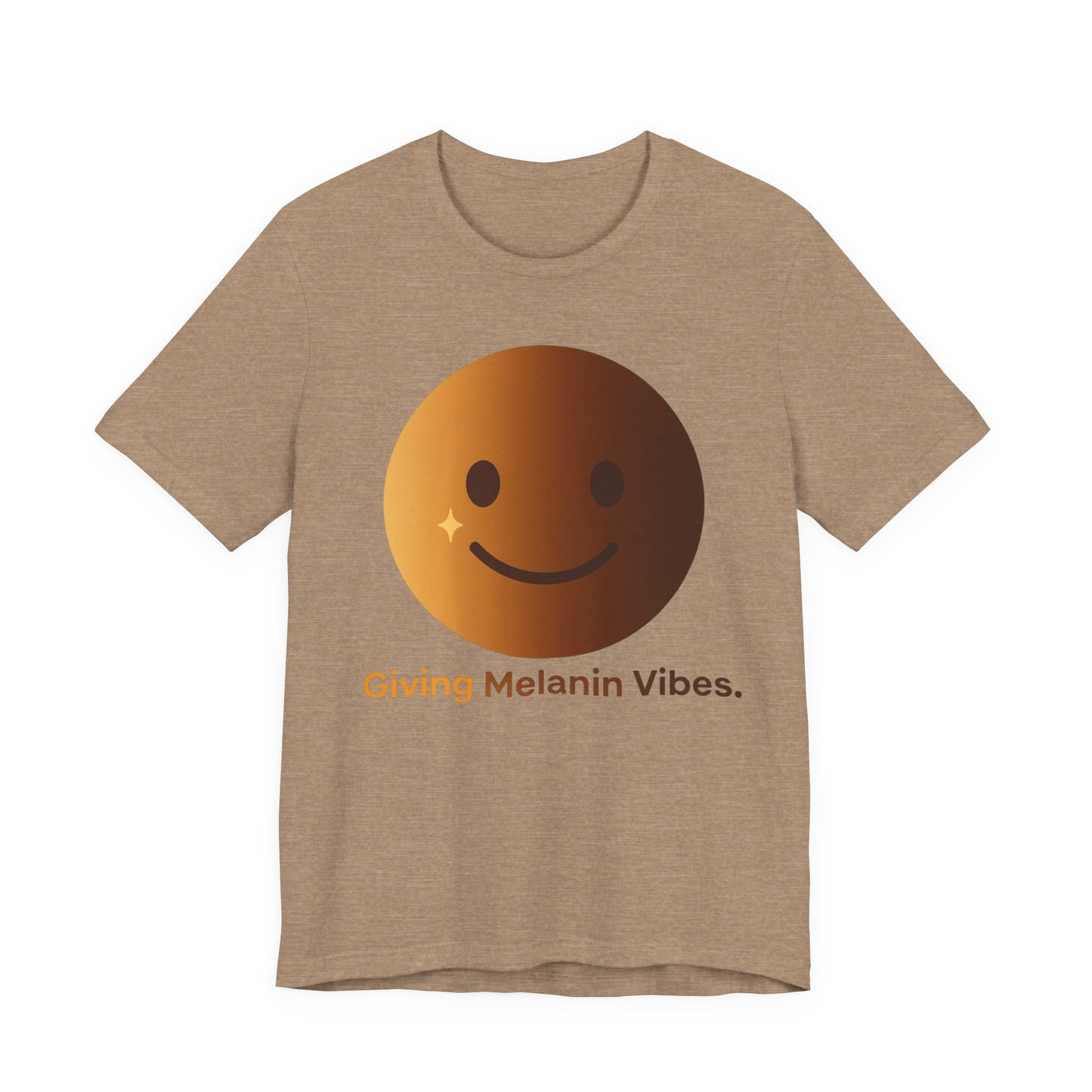 Melanated Emoji Tee- Giving Melanated Vibes- Style 1