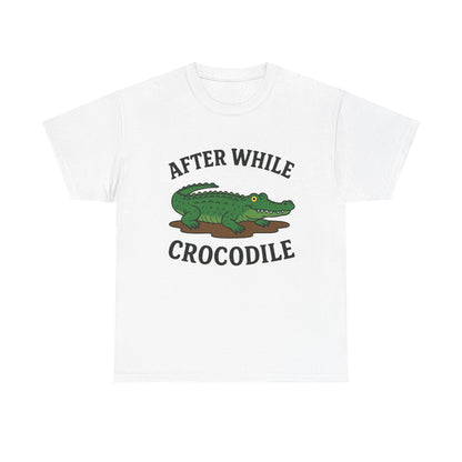 Crocodile Unisex Tee - After while, crocodile - Cute Minimalist Design