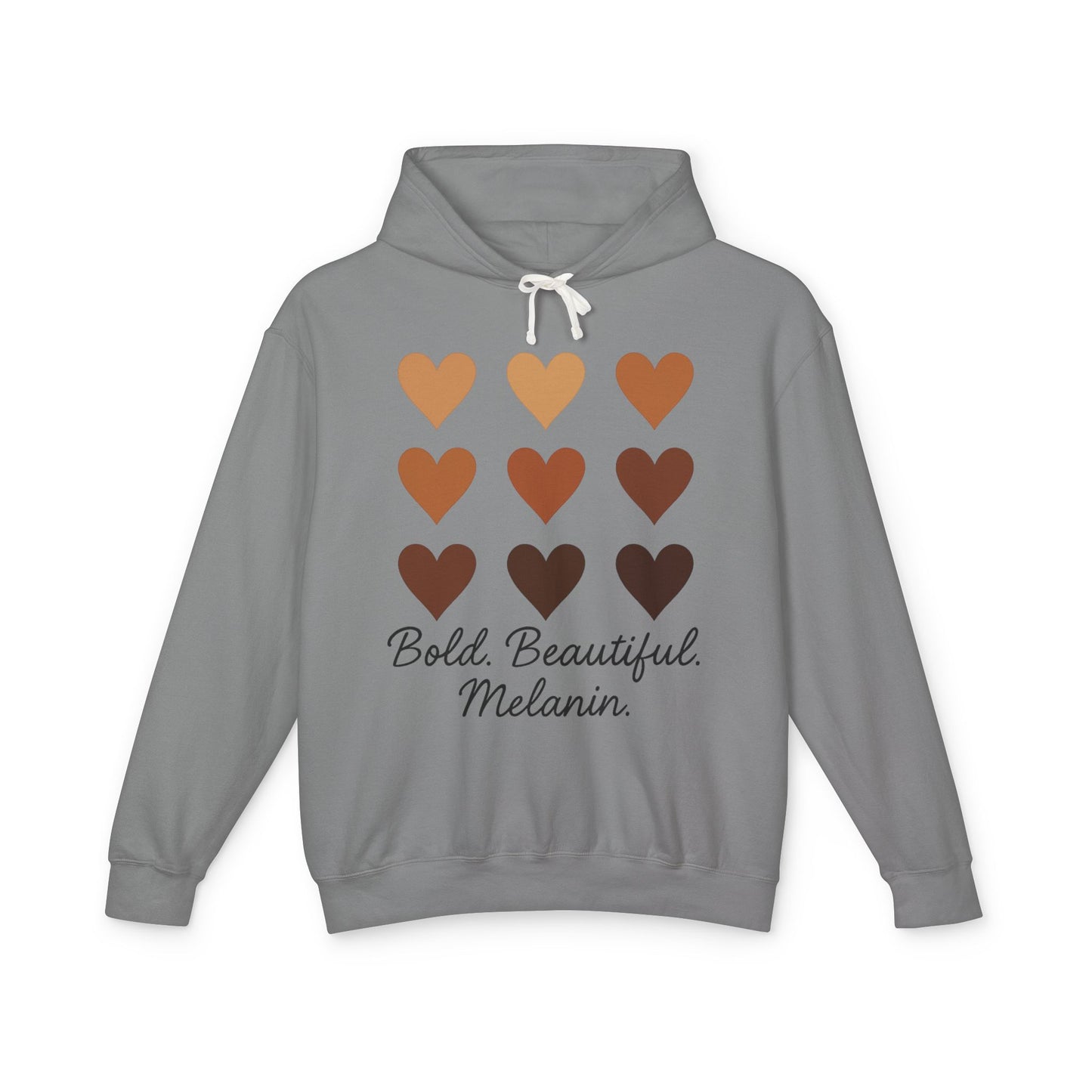 Bold Beautiful Melanin Lightweight Hoodie - Unisex, Sweatshirt Gift, Black History Month, Inclusive Fashion, Cozy Contribution