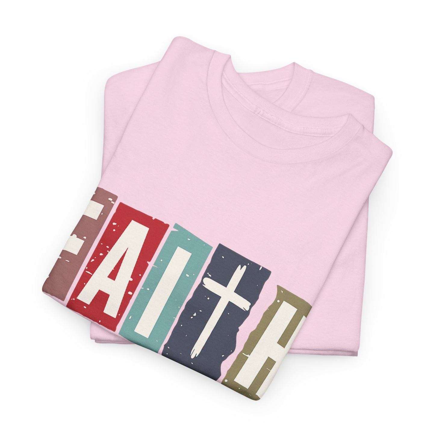 Funky Christian Tee - Colorful FAITH Design - Hebrews 11:1