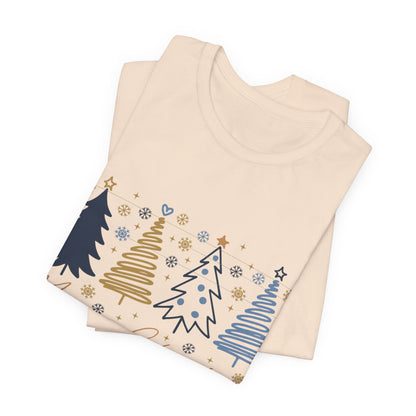 Christmas Tee with Abstract Trees