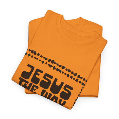 Christian Unisex Tee with Hot Chunky Funky Letters and Abstract Beads - John 14:6