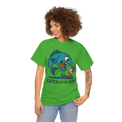 Fishing Cartoon Tee Shirt - Catch of the Day Unisex