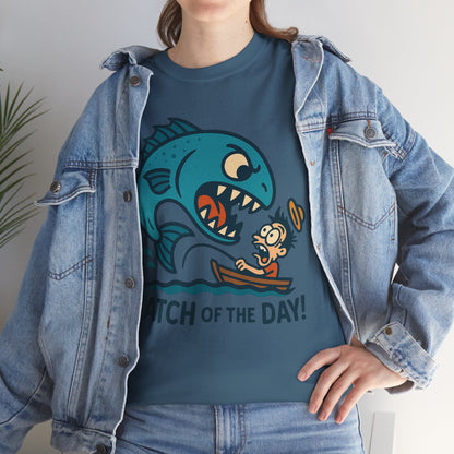 Fishing Cartoon Tee Shirt - Catch of the Day Unisex