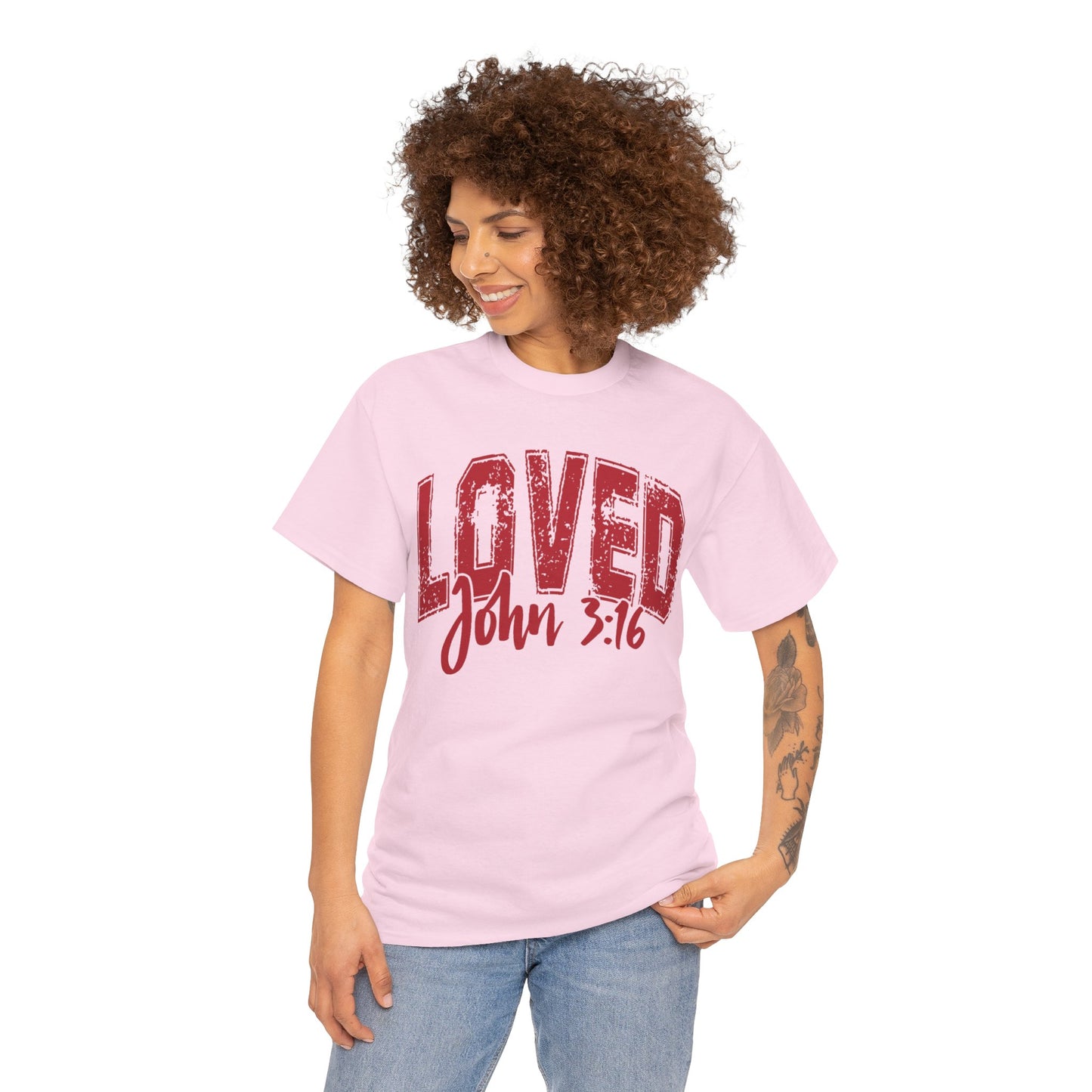Loved T-Shirt with John 3:16 Scripture Reference