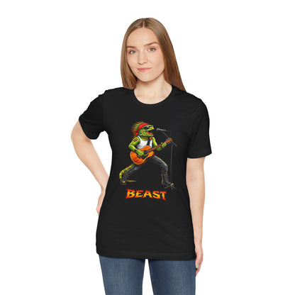 Rock Iguana Guitarist Tee — "Rock. Power. Presence." Beast Graphic Shirt