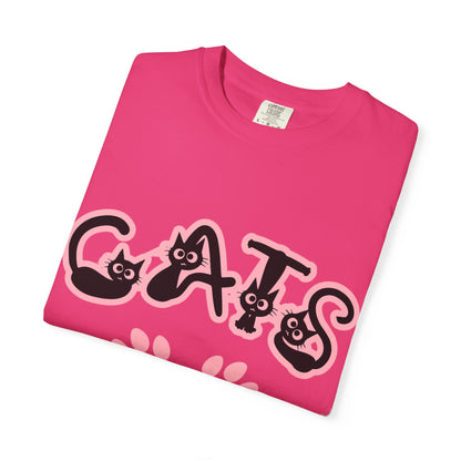 Cat Lover Unisex T-shirt with CATS Font Design