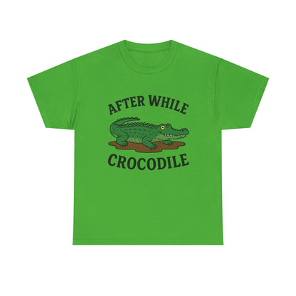 Crocodile Unisex Tee - After while, crocodile - Cute Minimalist Design