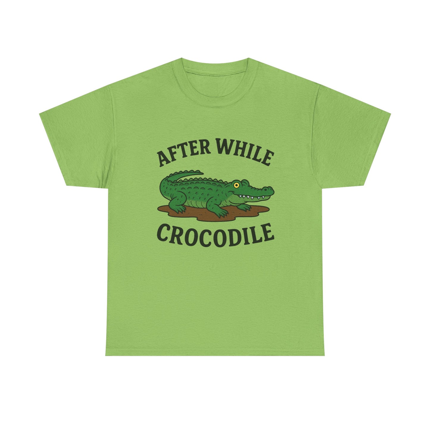 Crocodile Unisex Tee - After while, crocodile - Cute Minimalist Design