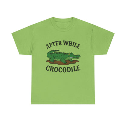 Crocodile Unisex Tee - After while, crocodile - Cute Minimalist Design