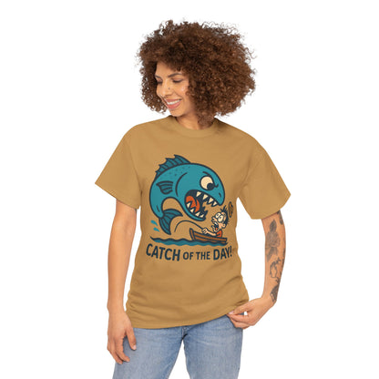 Fishing Cartoon Tee Shirt - Catch of the Day Unisex
