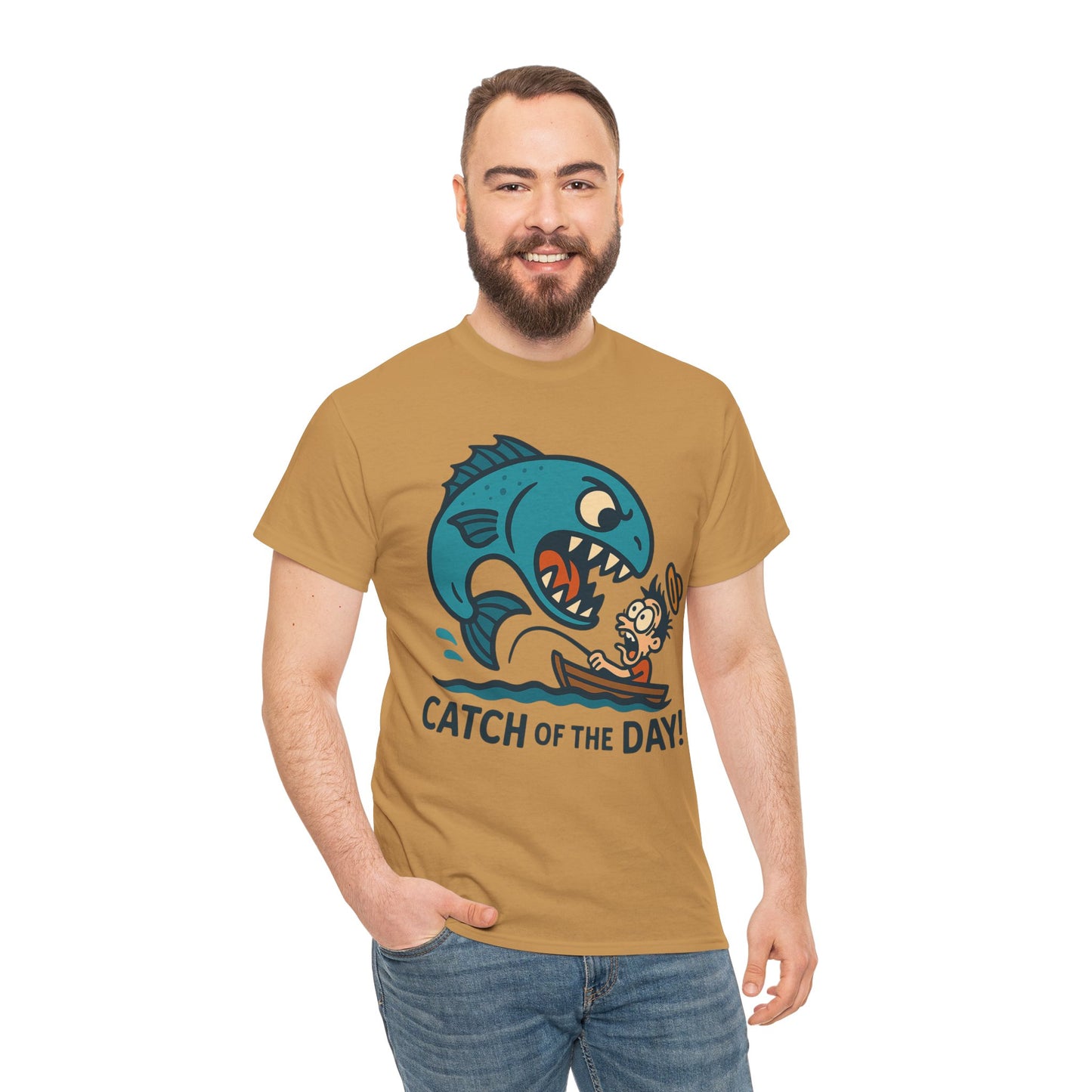 Fishing Cartoon Tee Shirt - Catch of the Day Unisex