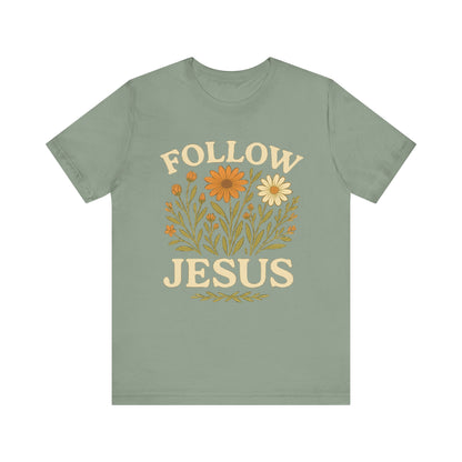 Floral Tee - Follow Jesus - Unisex