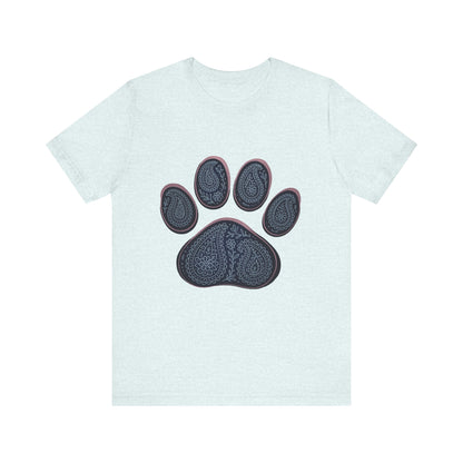 Blue Paisley Paw  Tee
